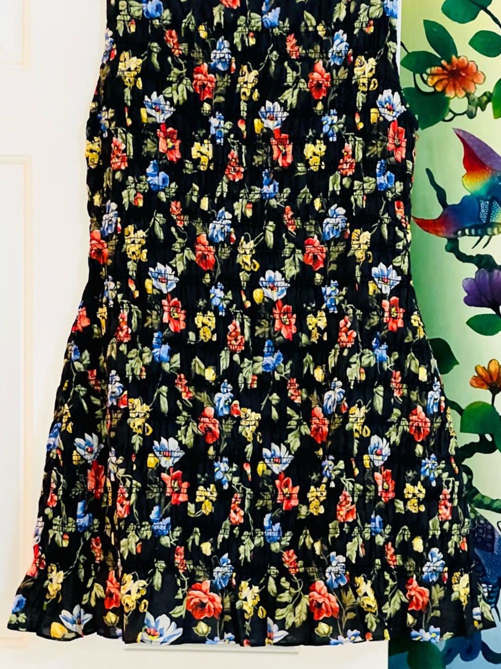 NWT Doen Gianna Floral Mini Dress Noir Wild Rose - Picture 13 of 15